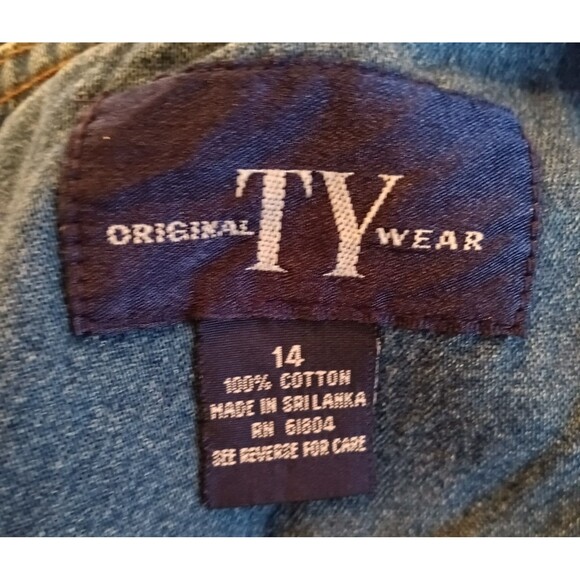 Denim Dress Maxi Size 14 Back Zipper Large Deep Pockets Cotton Casual Summer - Picture 15 of 15